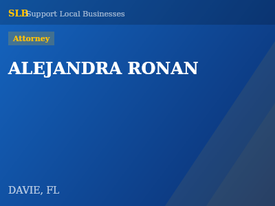ALEJANDRA RONAN — Attorney in DAVIE, FL