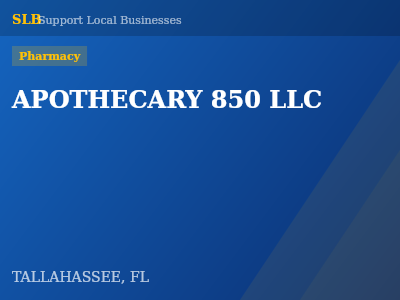 APOTHECARY 850 LLC — Pharmacy in TALLAHASSEE, FL