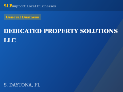 DEDICATED PROPERTY SOLUTIONS LLC — General Business in S. DAYTONA, FL