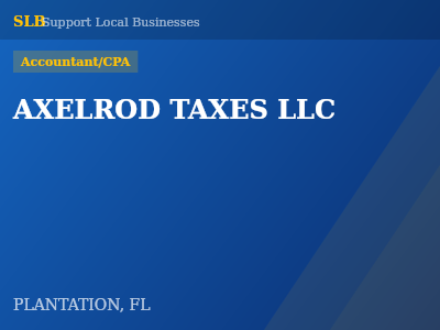 AXELROD TAXES LLC — Accountant/CPA in PLANTATION, FL
