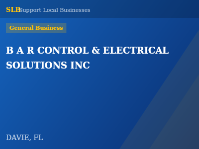 B A R CONTROL & ELECTRICAL SOLUTIONS INC — General Business in DAVIE, FL