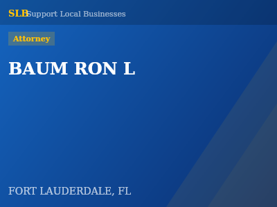 BAUM RON L — Attorney in FORT LAUDERDALE, FL