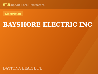 BAYSHORE ELECTRIC INC — Electrician in DAYTONA BEACH, FL