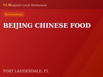 BEIJING CHINESE FOOD — Restaurant in FORT LAUDERDALE, FL