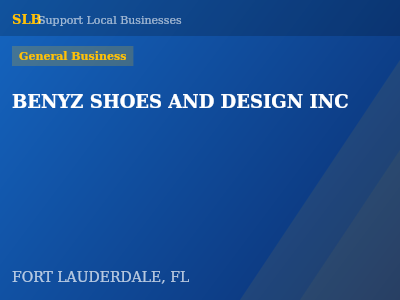 BENYZ SHOES AND DESIGN INC — General Business in FORT LAUDERDALE, FL