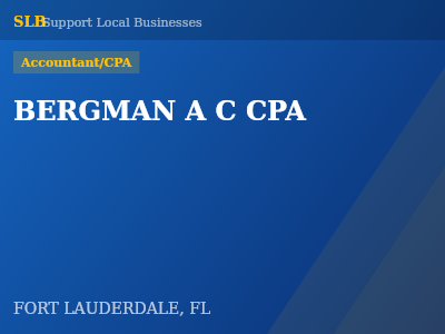 BERGMAN A C CPA — Accountant/CPA in FORT LAUDERDALE, FL