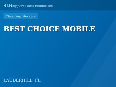 BEST CHOICE MOBILE — Cleaning Service in LAUDERHILL, FL