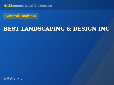 BEST LANDSCAPING & DESIGN INC — General Business in DAVI, FL