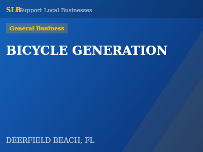 BICYCLE GENERATION — General Business in DEERFIELD BEACH, FL