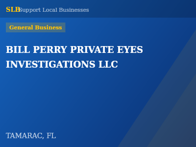 BILL PERRY PRIVATE EYES INVESTIGATIONS LLC — General Business in TAMARAC, FL