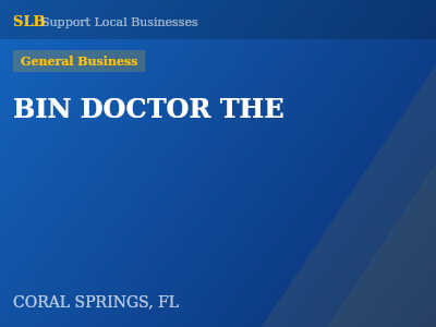 BIN DOCTOR THE — General Business in CORAL SPRINGS, FL