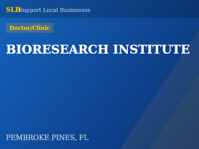 BIORESEARCH INSTITUTE — Doctor/Clinic in PEMBROKE PINES, FL