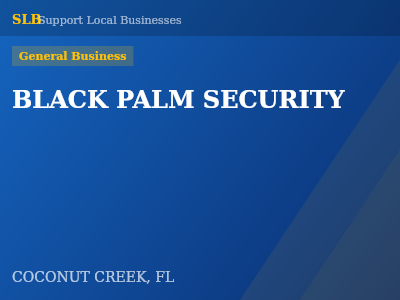 BLACK PALM SECURITY — General Business in COCONUT CREEK, FL