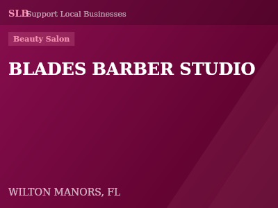 BLADES BARBER STUDIO — Beauty Salon in WILTON MANORS, FL