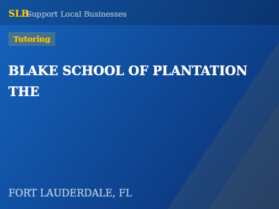 BLAKE SCHOOL OF PLANTATION THE — Tutoring in FORT LAUDERDALE, FL