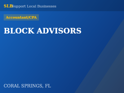 BLOCK ADVISORS — Accountant/CPA in CORAL SPRINGS, FL
