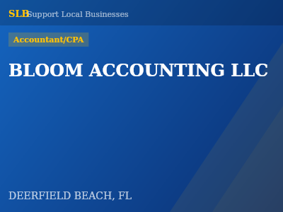 BLOOM ACCOUNTING LLC — Accountant/CPA in DEERFIELD BEACH, FL