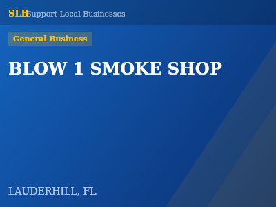 BLOW 1 SMOKE SHOP — General Business in LAUDERHILL, FL