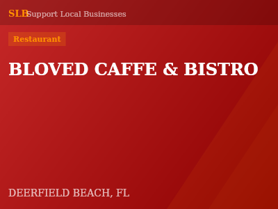 BLOVED CAFFE & BISTRO — Restaurant in DEERFIELD BEACH, FL
