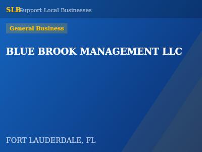 BLUE BROOK MANAGEMENT LLC — General Business in FORT LAUDERDALE, FL