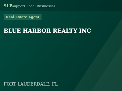 BLUE HARBOR REALTY INC — Real Estate Agent in FORT LAUDERDALE, FL