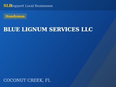 BLUE LIGNUM SERVICES LLC — Handyman in COCONUT CREEK, FL