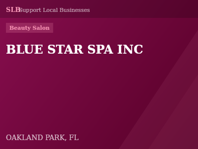 BLUE STAR SPA INC — Beauty Salon in OAKLAND PARK, FL