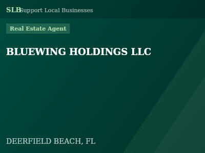 BLUEWING HOLDINGS LLC — Real Estate Agent in DEERFIELD BEACH, FL