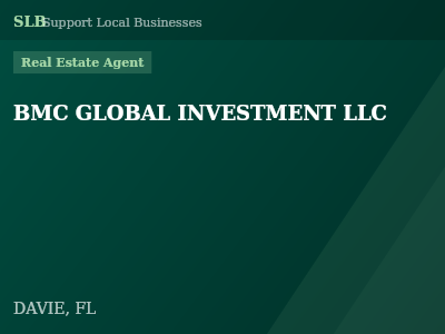 BMC GLOBAL INVESTMENT LLC — Real Estate Agent in DAVIE, FL