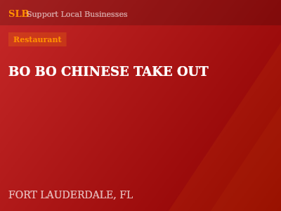 BO BO CHINESE TAKE OUT — Restaurant in FORT LAUDERDALE, FL