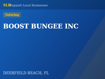 BOOST BUNGEE INC — Tutoring in DEERFIELD BEACH, FL