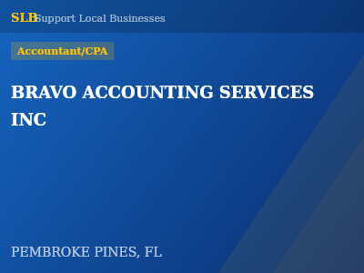 BRAVO ACCOUNTING SERVICES INC — Accountant/CPA in PEMBROKE PINES, FL