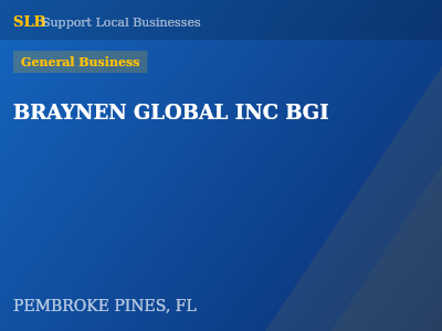BRAYNEN GLOBAL INC BGI — General Business in PEMBROKE PINES, FL