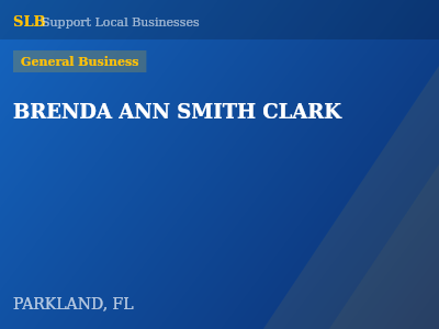BRENDA ANN SMITH CLARK — General Business in PARKLAND, FL