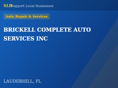 BRICKELL COMPLETE AUTO SERVICES INC — Auto Repair & Services in LAUDERHILL, FL