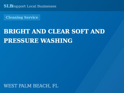 BRIGHT AND CLEAR SOFT AND PRESSURE WASHING — Cleaning Service in WEST PALM BEACH, FL