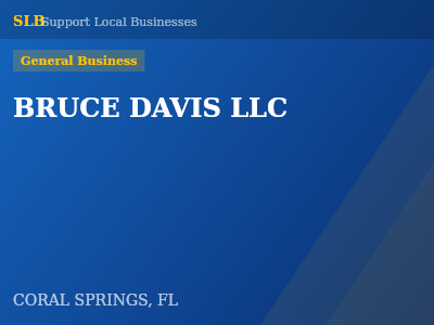 BRUCE DAVIS LLC — General Business in CORAL SPRINGS, FL