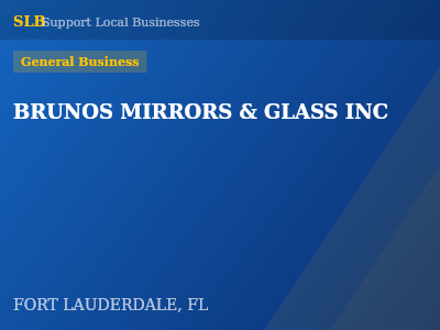 BRUNOS MIRRORS & GLASS INC — General Business in FORT LAUDERDALE, FL