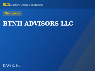 BTNH ADVISORS LLC — Handyman in DAVIE, FL
