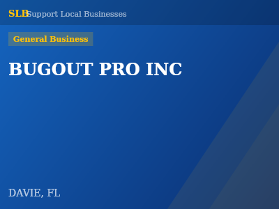 BUGOUT PRO INC — General Business in DAVIE, FL