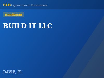 BUILD IT LLC — Handyman in DAVIE, FL
