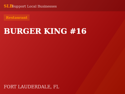 BURGER KING #16 — Restaurant in FORT LAUDERDALE, FL