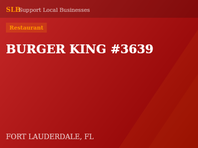 BURGER KING #3639 — Restaurant in FORT LAUDERDALE, FL