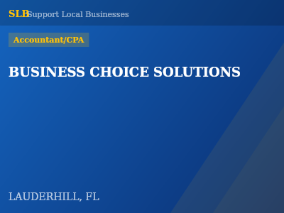 BUSINESS CHOICE SOLUTIONS — Accountant/CPA in LAUDERHILL, FL