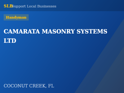 CAMARATA MASONRY SYSTEMS LTD — Handyman in COCONUT CREEK, FL