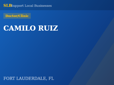 CAMILO RUIZ — Doctor/Clinic in FORT LAUDERDALE, FL