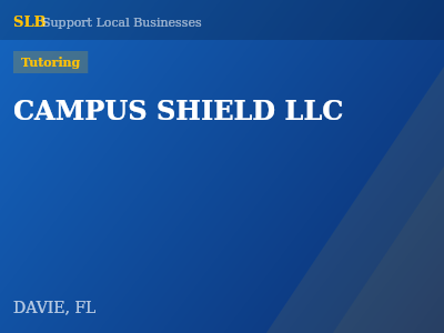 CAMPUS SHIELD LLC — Tutoring in DAVIE, FL