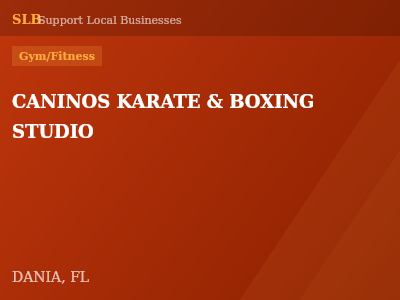 CANINOS KARATE & BOXING STUDIO — Gym/Fitness in DANIA, FL