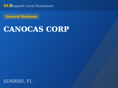 CANOCAS CORP — General Business in SUNRISE, FL