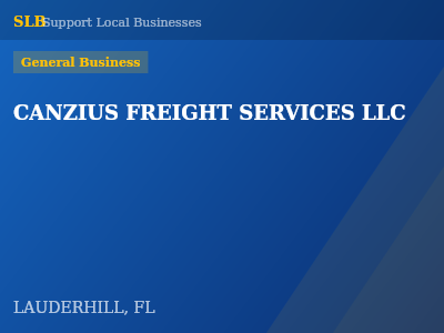 CANZIUS FREIGHT SERVICES LLC — General Business in LAUDERHILL, FL